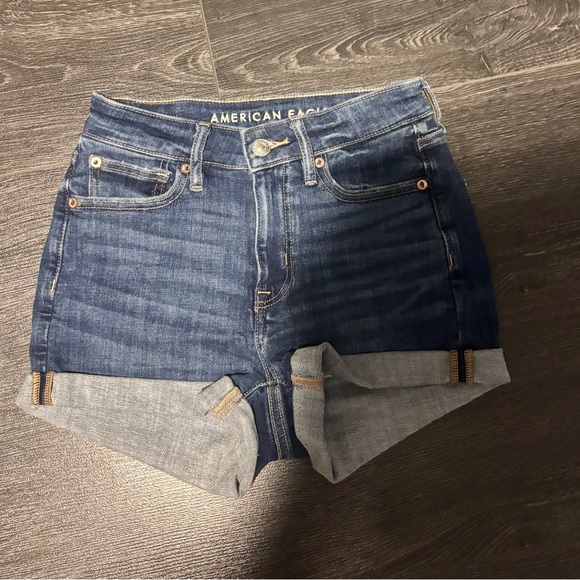 American Eagle Dark-wash Shorts, Size 00 - Picture 1 of 6